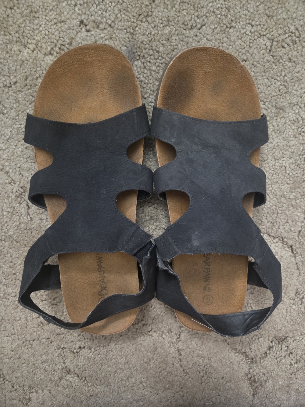 BearPaw Black Suede Women's Slide Sandals